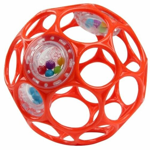 Bright Starts Развивающая игрушка: мяч Oball с погремушкой (красный)