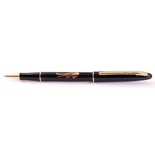 Подарочная ручка-роллер Crocodile R 225 Black Gold в футляре
