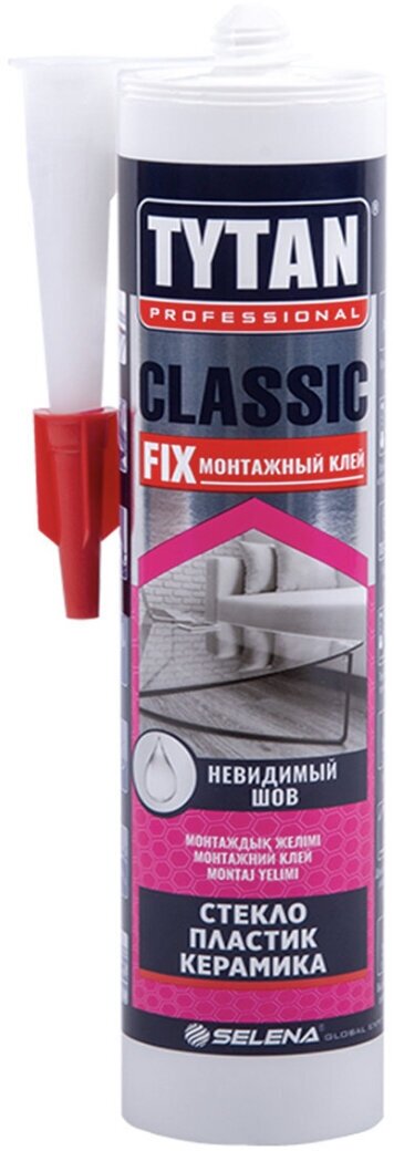 Клей монтажный Tytan Professional Classic Fix прозрачный 310 мл