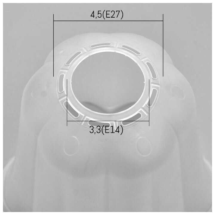 Плафон универсальный "Цветок" Е14/Е27 прозрачный 14х14х13см