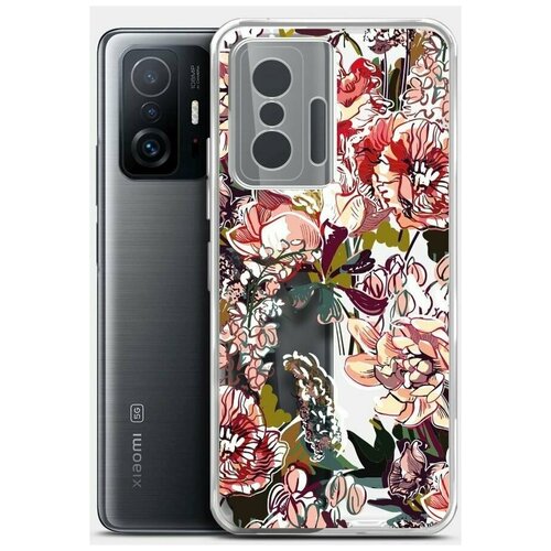 Чехол (клип-кейс) BORASCO ArtWorks, для Xiaomi 11T/11T Pro, прозрачный/рисунок [51546]