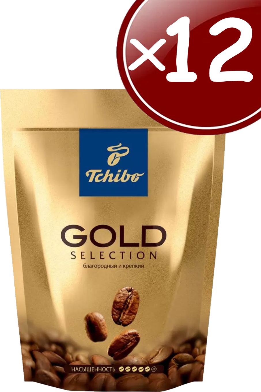 Кофе растворимый Tchibo Gold Selection, пакет, 12 уп. по 150 г