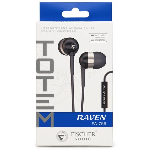 fa 547 sport series наушники внутриканальные fischer audio FA-768 Raven Наушники внутриканальные, с микрофоном, Fischer Audio