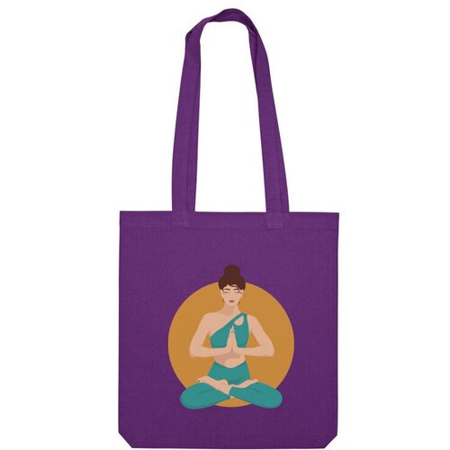 фото Сумка шоппер us basic, фиолетовый