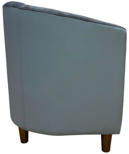 Кресло GRUPPO 396 монти размер: 68 х 68 см, наружная часть экокожа цвет серый, внутренняя часть текстиль цвет темно-серый - фотография № 2