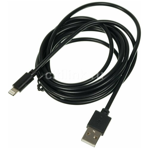 Кабель Digma USB A(m) Lightning (m) 2 м, черный