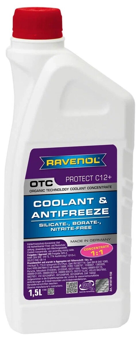  Ravenol  Otc Organic Technology Coolan Concentrate (1,5) Ravenol . 1410110-150-01-999