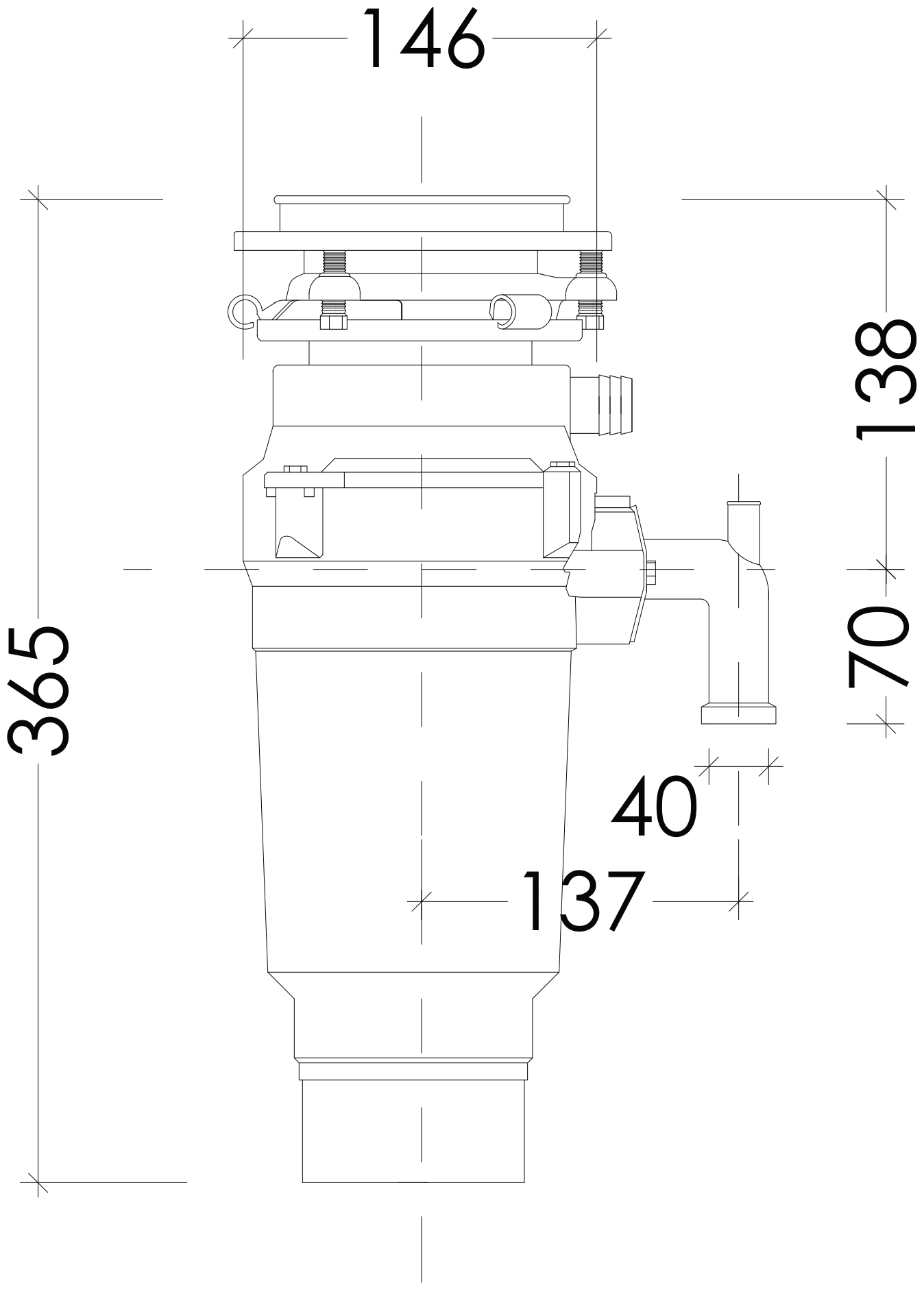 Измельчитель пищевых отходов SINK HELPER Premium slim H-26 - фотография № 6