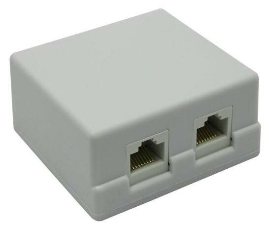 Розетка кат.5E внешняя 2xRJ-45 5bites LY-SB02-A