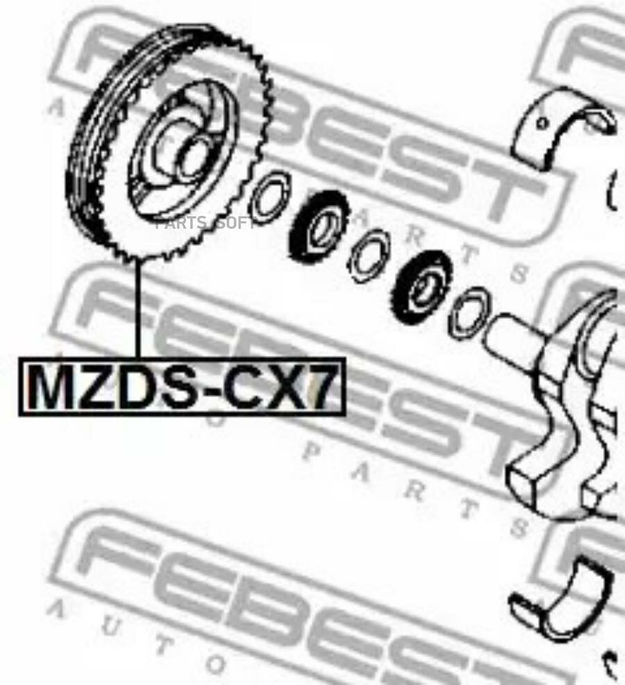Шкив коленвала FEBEST / арт. MZDSCX7 - (1 шт)
