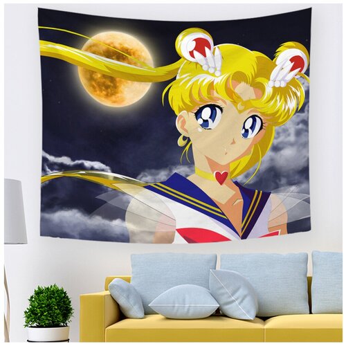 Панно на стену, тканевый постер Сейлор Мун 100*70 см
