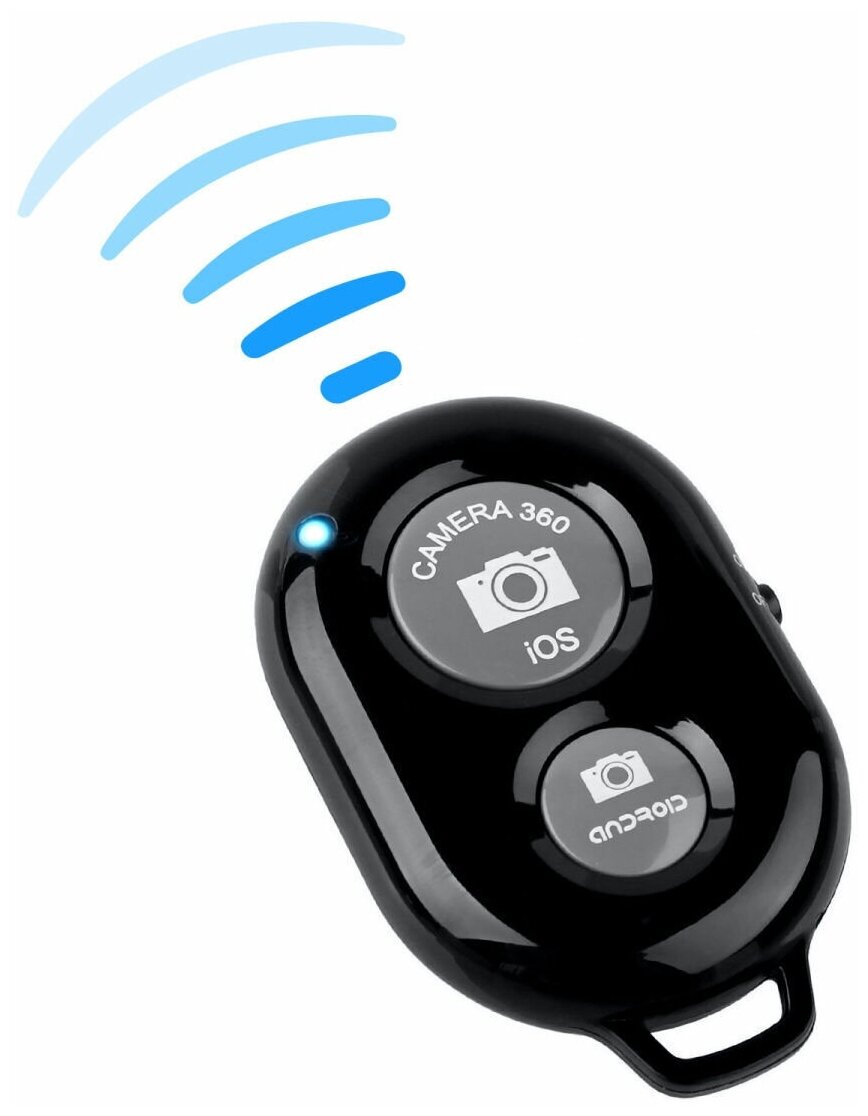 Bluetooth кнопка для селфи (пульт для монопода) пластик, черный - bluetooth пульт для селфи