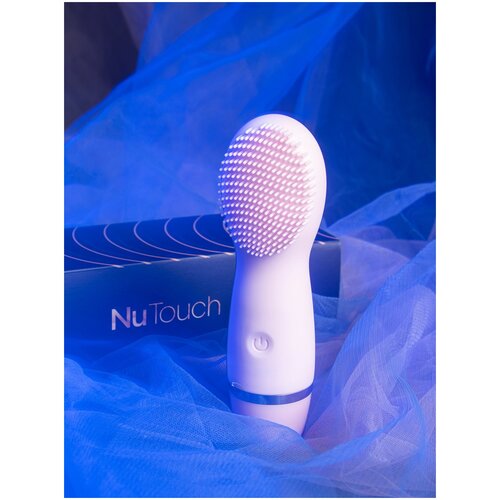 Nu Touch One Электрическая ультразвуковая щетка для умывания лица силиконовая очищающая щеточка для лица с функцией массажа бежевый
