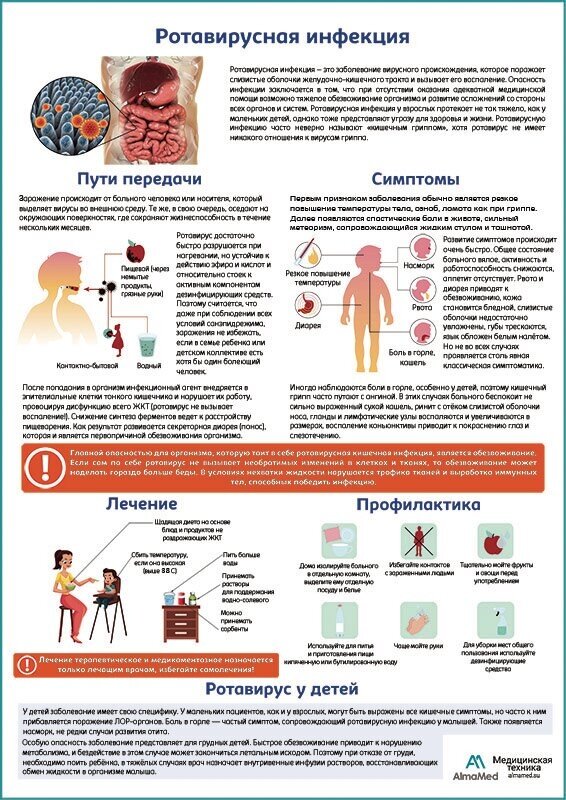 Ротавирусная инфекция медицинский плакат, глянцевая фотобумага от 200 г/кв. м, размер A2+