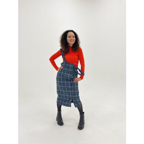 фото Юбка hocuhechocu, размер 46-48, голубой, зеленый