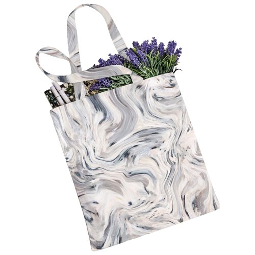 фото Сумка joyarty, текстиль, белый/серый