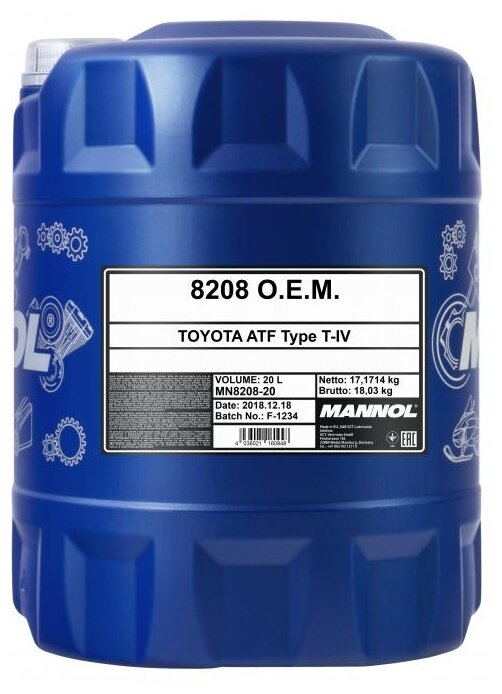 8208 MANNOL ATF T-IV 20 .   