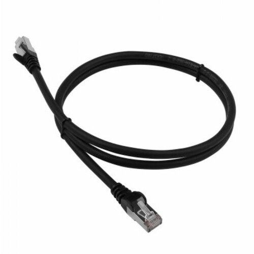 Патч-корд LANMASTER LAN-PC45/S6A-3.0-BK hyperline монтажное оборудование plug 8p8c u c5 sh 100 разъем rj 45 8p8c под витую пару категория 5e 50 µ 50 микродюймов экранированный