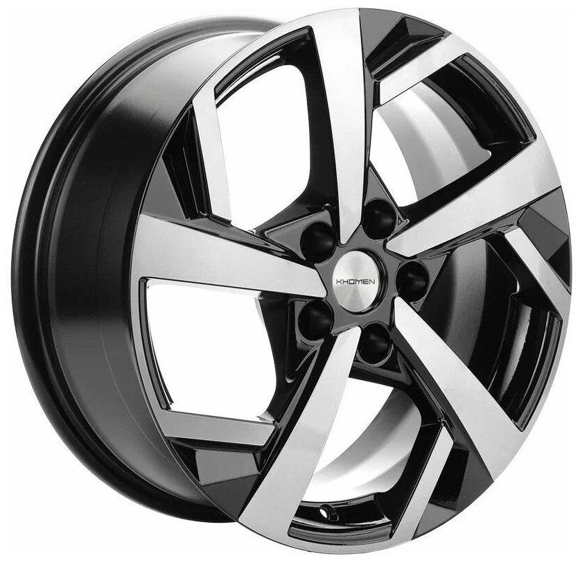 17 Khomen KHW1712 ZV Tiguan 7.0*17 5*112 ET43 D57.1 BLACK-FP