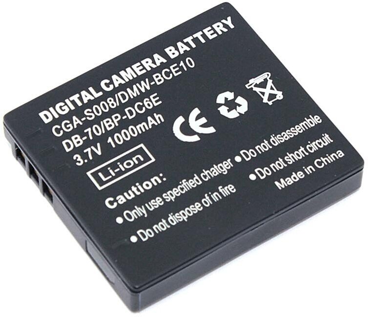 Аккумуляторная батарея для фотоаппарата Panasonic HM (DMW-BCE10) 37V 1000mAh
