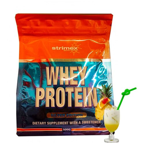 фото Протеин strimex whey protein silver edition, пина-колада, 500 гр.