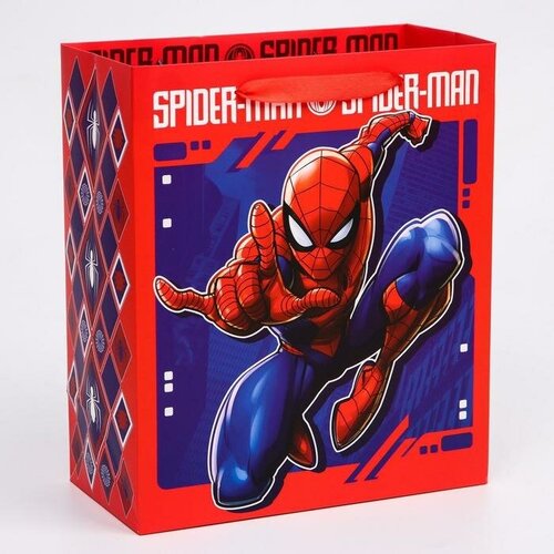 Пакет ламинат вертикальный Spider-Man, Человек-паук, 23х27х11,5 см бластер игрушка человек паук spider man красный