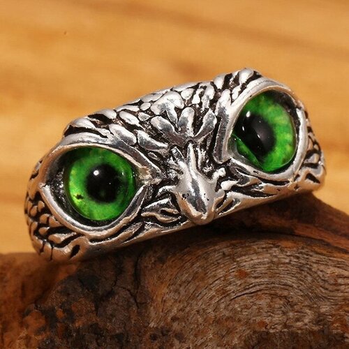 фото Кольцо, авантюриновое стекло, безразмерное, зеленый hoksa