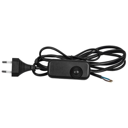Сетевой шнур FERON для светильников c диммером черный DM103 23059 ( 2 штуки в комплекте)