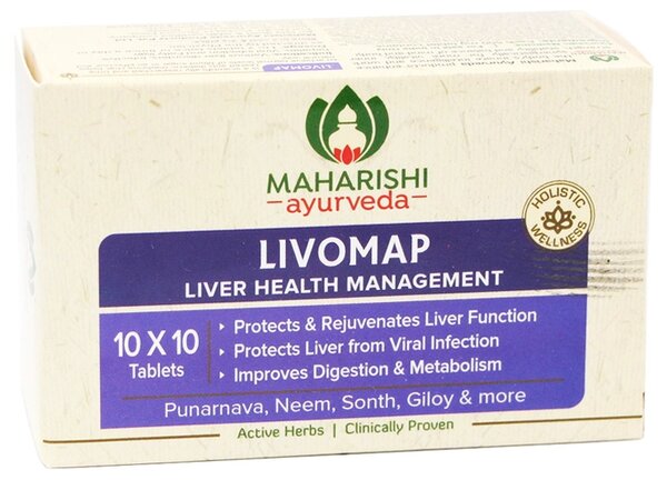 Таблетки Maharishi Ayurveda Livomap, 100 шт.