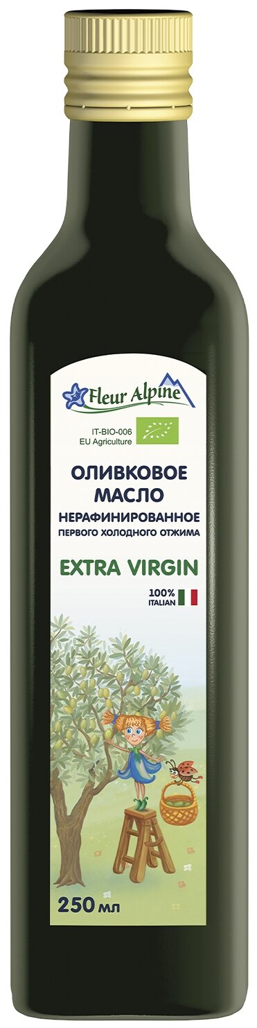 Масло оливковое Fleur Alpine нерафинированное Extra Virgin Для малыша и всей семьи