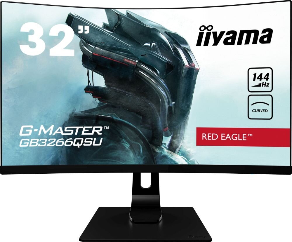 IIYAMA Монитор Iiyama 31.5" Red Eagle GB3266QSU-B1 черный VA LED 1ms 16:9 HDMI M/M матовая HAS Piv 400cd 178гр/178гр 2560x1440 144Hz DP 2K USB 9кг GB3266QSU-B1