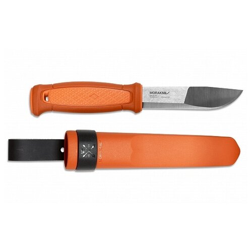 фото Нож morakniv kansbol, нержавеющая сталь, прорезиненная рукоять с оранжевыми накладкам
