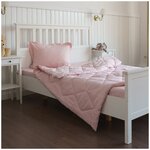 Комплект постельного белья La Prima постельное бельё сатин С одеялом PINK, размер 140 х 205 см - изображение