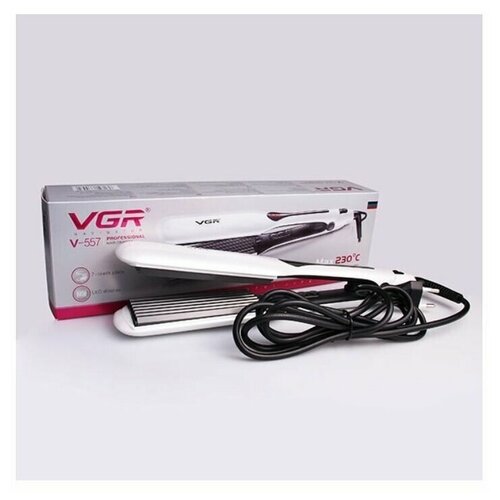 Утюжок для волос гофре V-557с регулировкой температуры до 230 CCorrugationбелый 269900₽