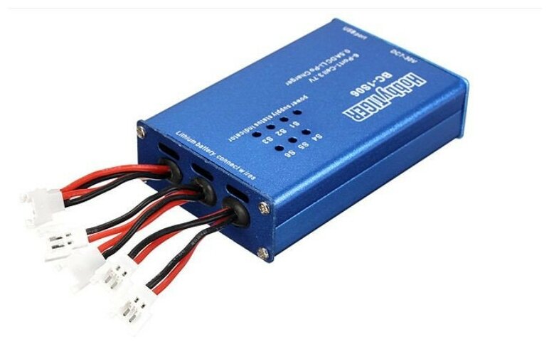 Зарядное устройство HobbyTiger BC-1S06 для заряда шести аккум. 1S Li-Po, 6x500mAh, Molex