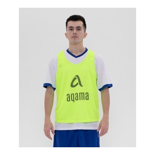 Aqama Манишка TRAINING BIB BIG LOGO, салатовый, Senior, 5 шт.