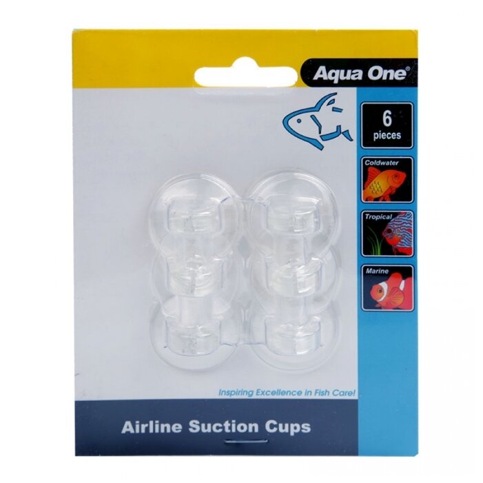 Присоска для аквариумного оборудования Aqua One AirLine Suction Cups , набор 6 шт.