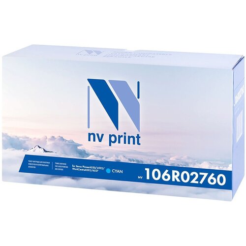 Картридж NV Print совместимый 106R02760 для Xerox Phaser 6020/6022/WorkCentre 6025/6027 (1000k) (голубой) {43044} картридж easyprint lx 6020y желтый 1000 стр для xerox phaser 6020 6022 workcentre 6025 6027