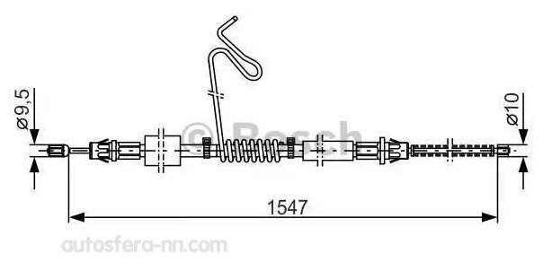 BOSCH 1987477174 трос ручного тормоза