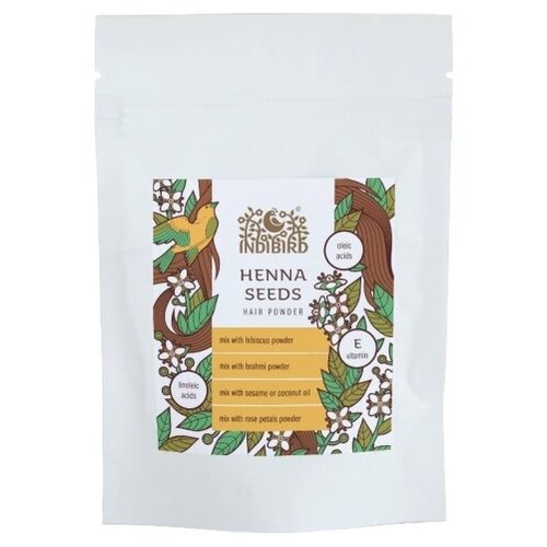 фото Порошок-маска для волос семена хны (henna seeds powder) 200 г indibird