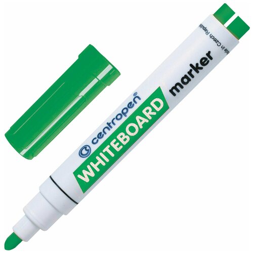 CENTROPEN Маркер для доски зеленый centropen dry-wipe, круглый наконечник, 2,5 мм, 8559, 5 8559 0110, 10 шт. маркер для белой доски 3 6 мм зеленый клиновидный нак centropen 8959