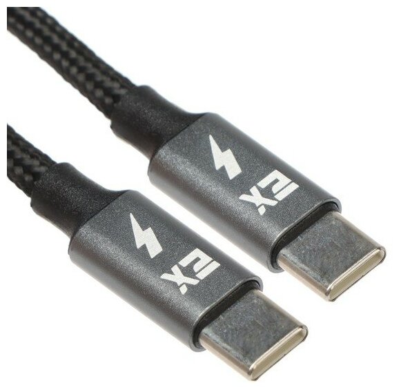 фото Кабель Exployd EX-K-1145, Type-C - Type-C , 3 А, 1 м, 60 Вт, черный