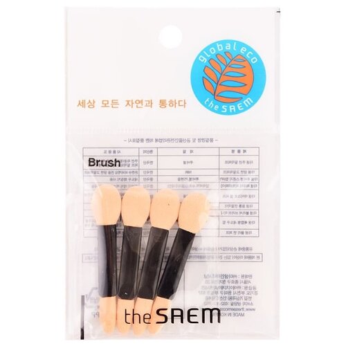 фото Набор аппликаторов the saem rubycell sponge tip, 4 шт. черный