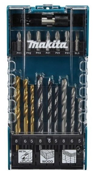 Makita Набор насадок и сверл, 17 шт Makita, D-74887