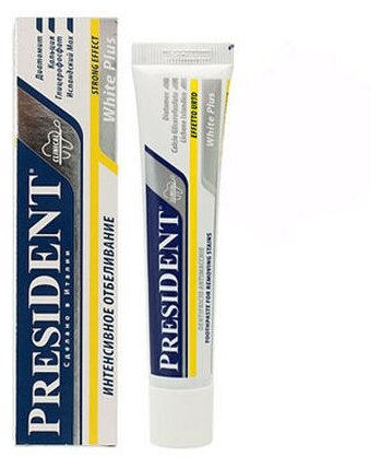 Паста President (Президент) зубная Profi Plus White Plus 30 мл Betafarma - фото №7