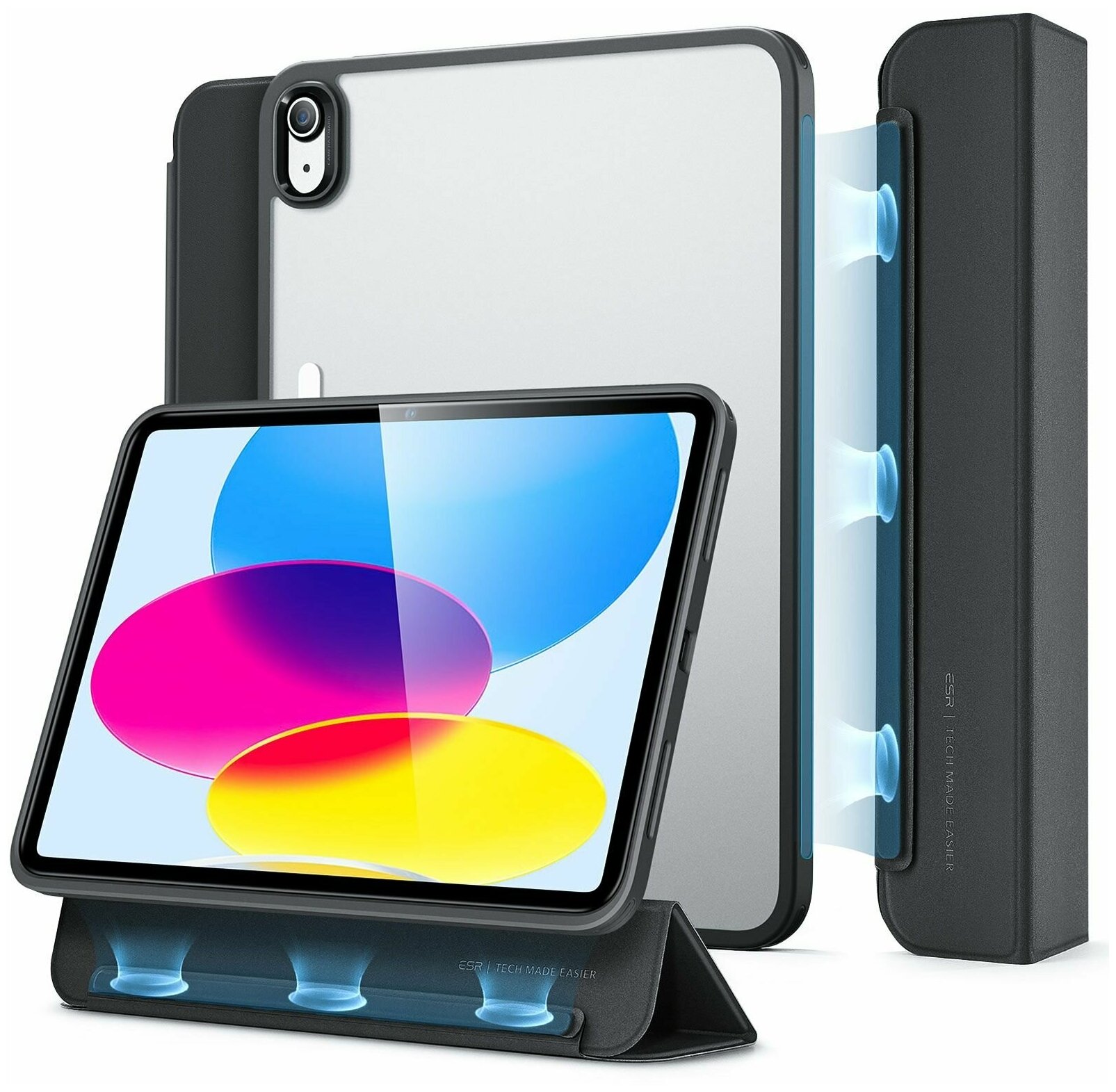 Чехол книжка ESR Ascend Hybrid Case для iPad 10th Generation - Black, черный