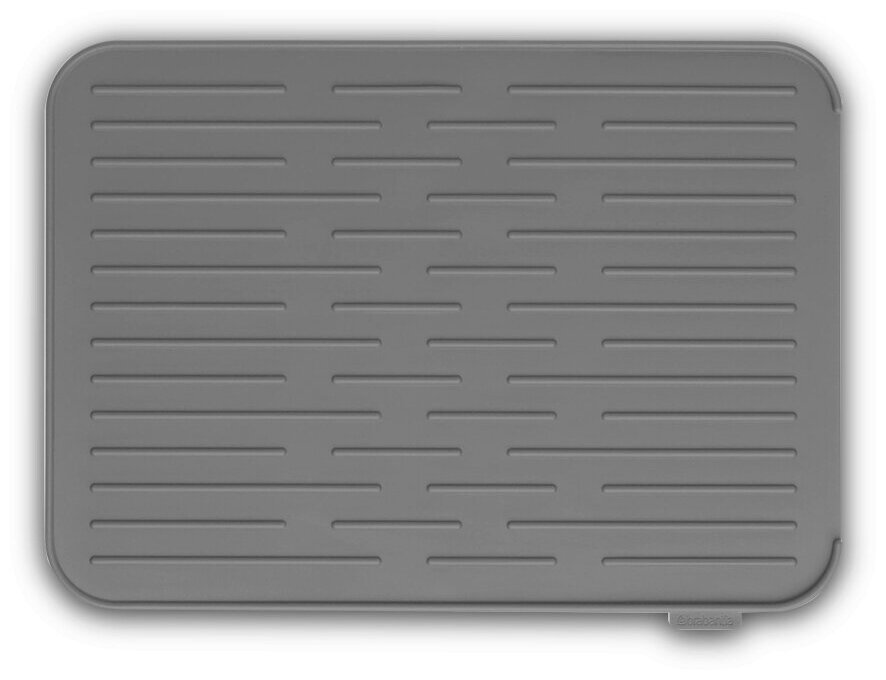 Силиконовый коврик для сушки посуды 43,8х32,5 см, цвет темно-серый, Brabantia, 117442