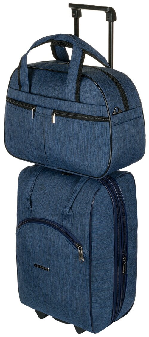 Комплект сумок NTL Continent на колесах, 37 л, 22х47х29 см, синий