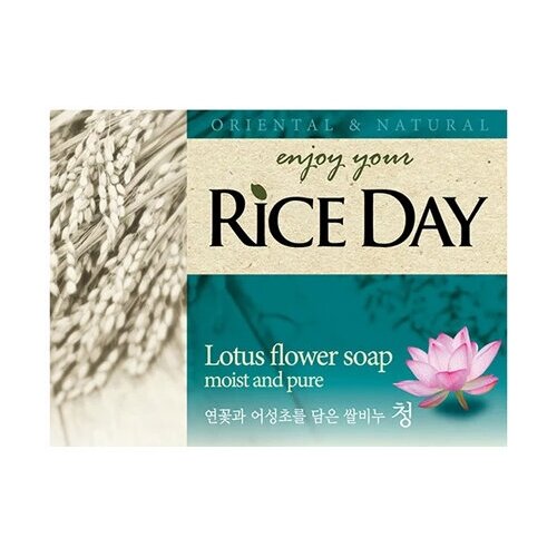 CJ Lion~Мыло для лица и тела с экстрактом лотоса~Rice Day Oriental  & Natural Lotus Soap