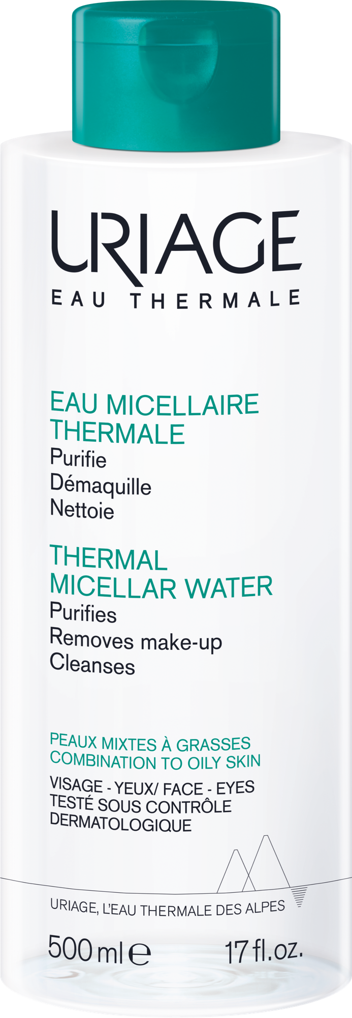 URIAGE/урьяж Мицеллярная вода для комбинированной и жирной кожи 500 мл